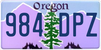 OR license plate 984DPZ