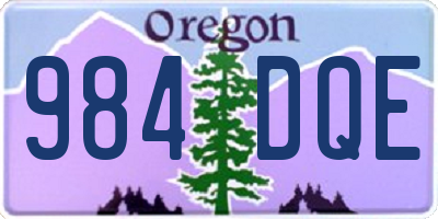 OR license plate 984DQE