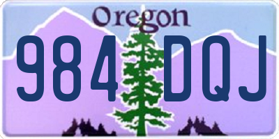 OR license plate 984DQJ