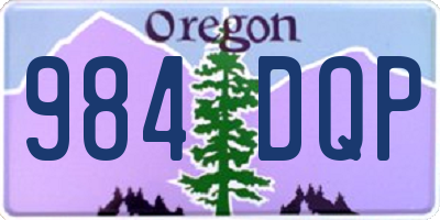 OR license plate 984DQP