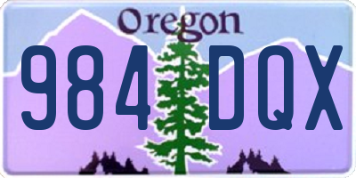 OR license plate 984DQX