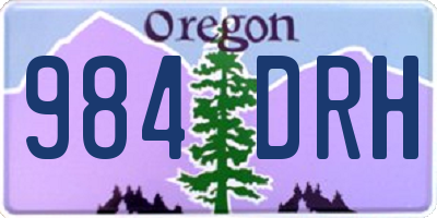 OR license plate 984DRH