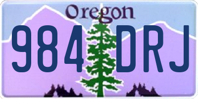 OR license plate 984DRJ