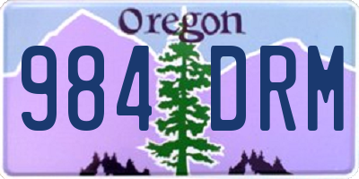OR license plate 984DRM