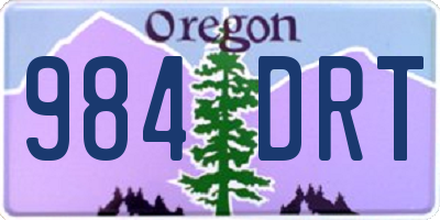 OR license plate 984DRT