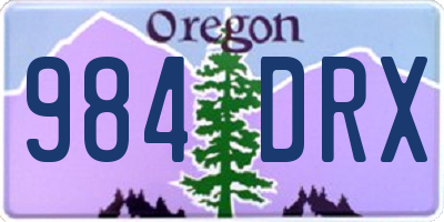 OR license plate 984DRX