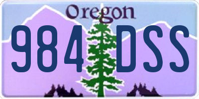 OR license plate 984DSS