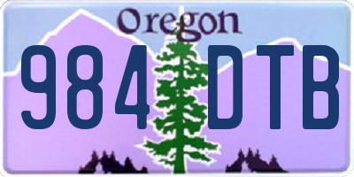 OR license plate 984DTB
