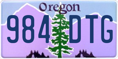 OR license plate 984DTG
