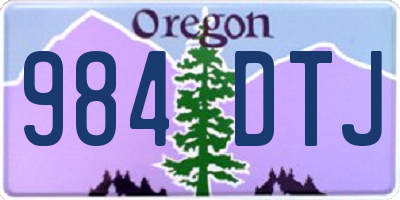 OR license plate 984DTJ