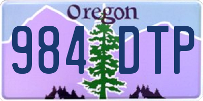 OR license plate 984DTP