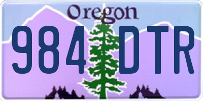 OR license plate 984DTR
