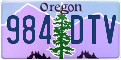 OR license plate 984DTV