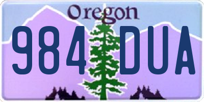 OR license plate 984DUA