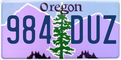 OR license plate 984DUZ