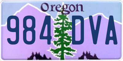 OR license plate 984DVA