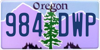 OR license plate 984DWP