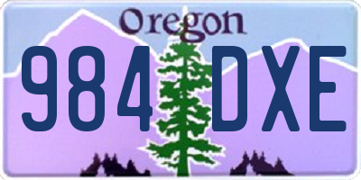 OR license plate 984DXE