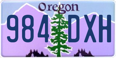 OR license plate 984DXH