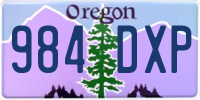 OR license plate 984DXP