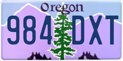 OR license plate 984DXT