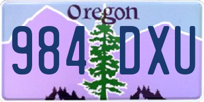 OR license plate 984DXU