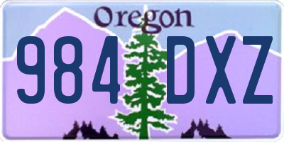 OR license plate 984DXZ
