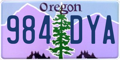 OR license plate 984DYA