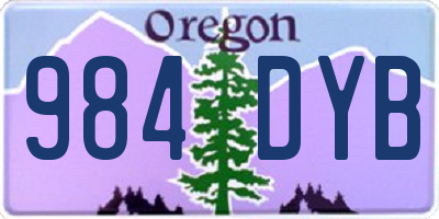 OR license plate 984DYB