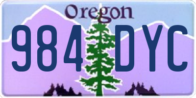 OR license plate 984DYC