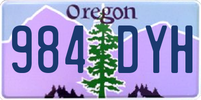 OR license plate 984DYH