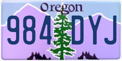 OR license plate 984DYJ