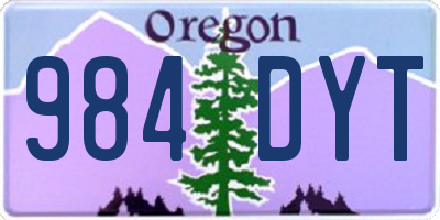 OR license plate 984DYT