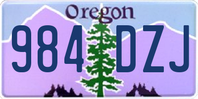 OR license plate 984DZJ