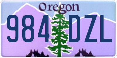 OR license plate 984DZL