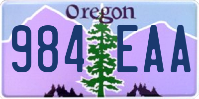 OR license plate 984EAA