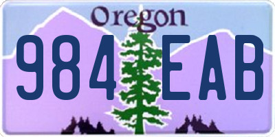 OR license plate 984EAB