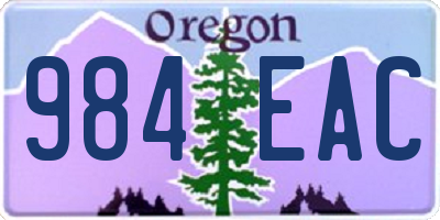 OR license plate 984EAC