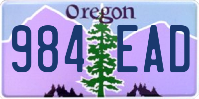 OR license plate 984EAD