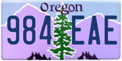 OR license plate 984EAE