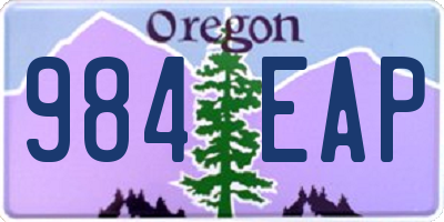 OR license plate 984EAP