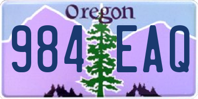 OR license plate 984EAQ