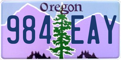 OR license plate 984EAY
