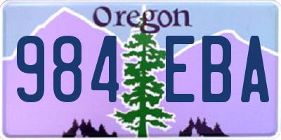 OR license plate 984EBA