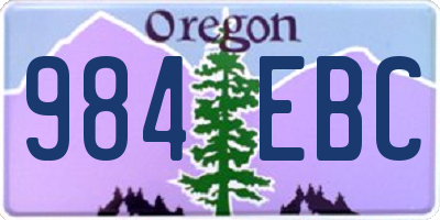 OR license plate 984EBC