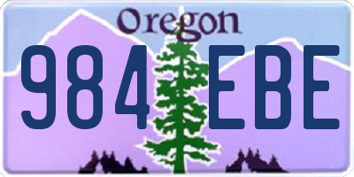 OR license plate 984EBE