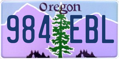 OR license plate 984EBL