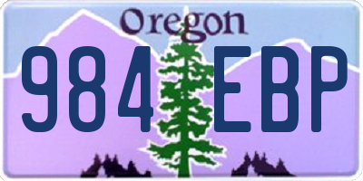 OR license plate 984EBP