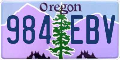 OR license plate 984EBV