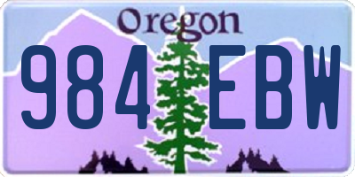 OR license plate 984EBW